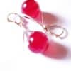Boucles oreilles longues  pendantes en argent massif et perles Agate  couleur Rubis – Image 3