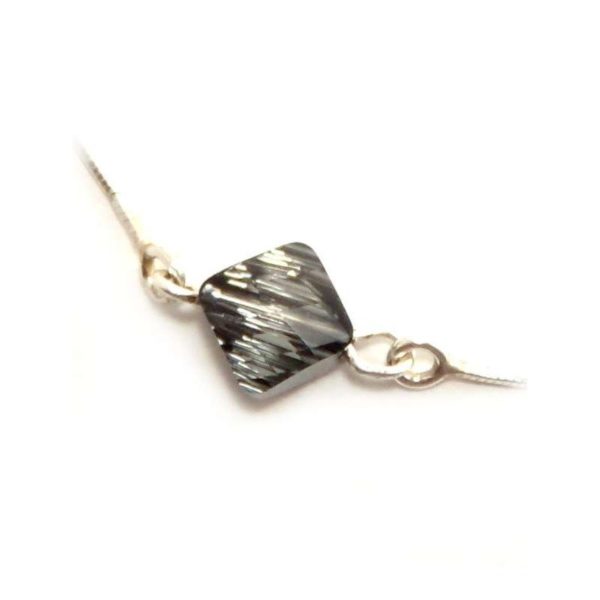Bracelet femme en argent sterling et cristaux Silver Night – Image 3