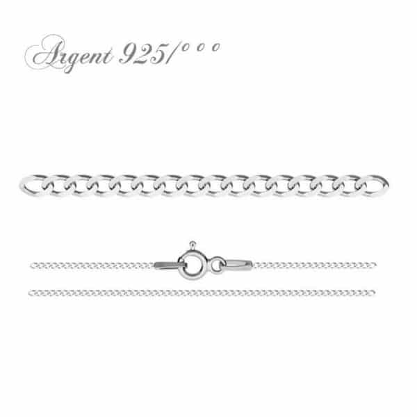 Chaîne fine argent 925, tour de cou 42 cm
