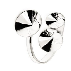 Bague réglable 3 plateaux pour cabochons, taille moyenne