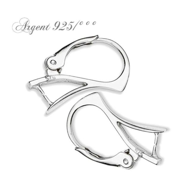 Dormeuses argent supports perle ou pendentif