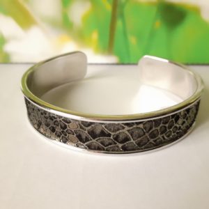Bracelet femme en cuir véritable façon peau de serpent, bracelet manchette pour femme, bracelet jonc cadeau pour elle